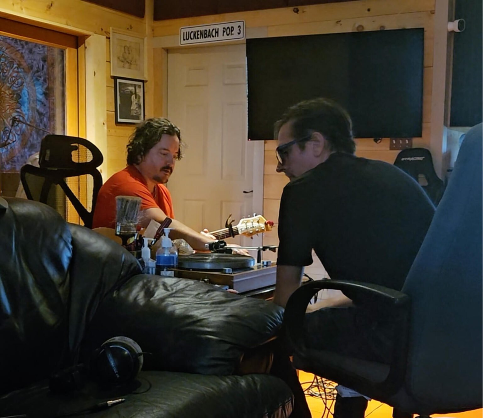 Luke and Pat working on the Margin of Kaos track.